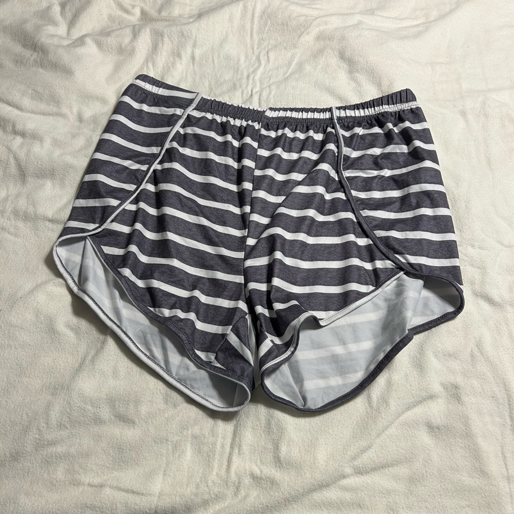 Striped Gray Women's‎ Shorts